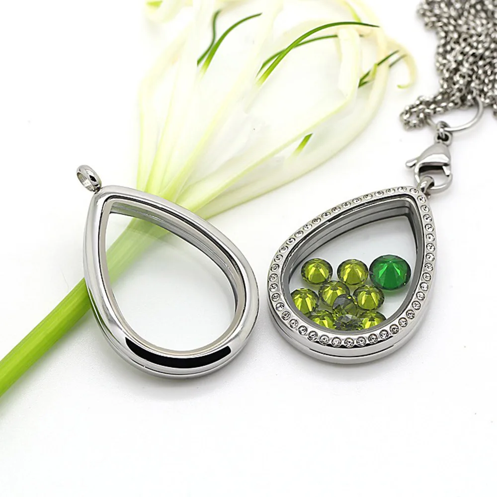 Магнитные кулоны BOFEE плавающий медальон большая форма капли воды (41*30 мм) 316L