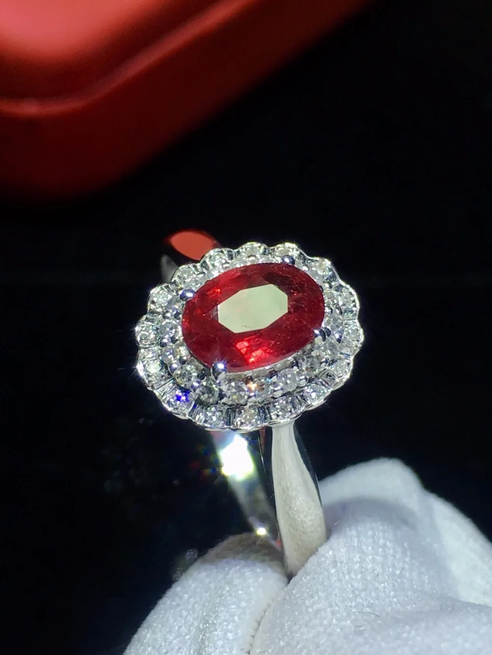 Хорошее ювелирное изделие из чистого 18 K Белый Золотой, Настоящее ...