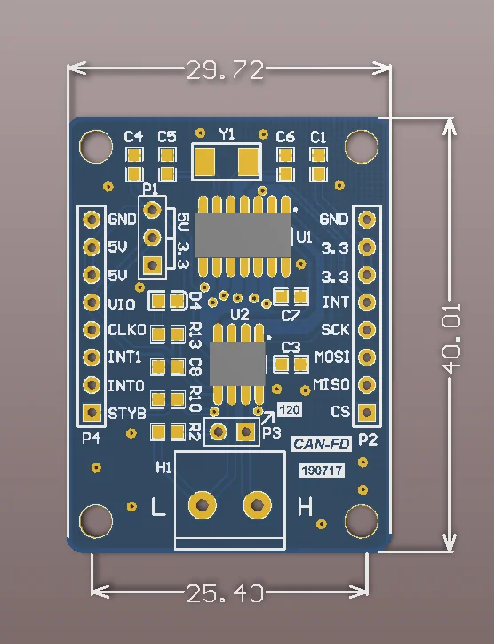 Для Custom CANFD макетная плата CANFD MCP2517 модуль STM32 исходный код