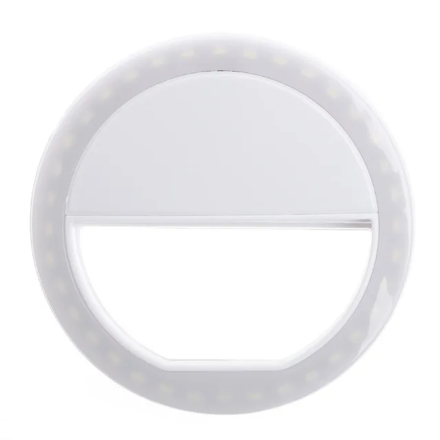White USB Chargeable Кольцевая лампа для селфи с USB телефоном, заряжаемый круглый портативный светильник для фотосъемки, кольцо с тремя режимами затемнения, Универсальный светодиодный светильник для селфи - Цвет: White USB Chargeable