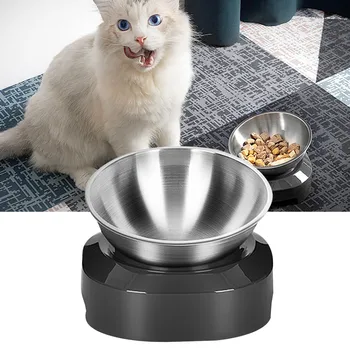 

Pet Bowls Stainless Steel Pet Feeder Puppy Food Water Bowl Adjustable Tilted Pet Feeding Drinking Dishes for Cat Dog Small Pet