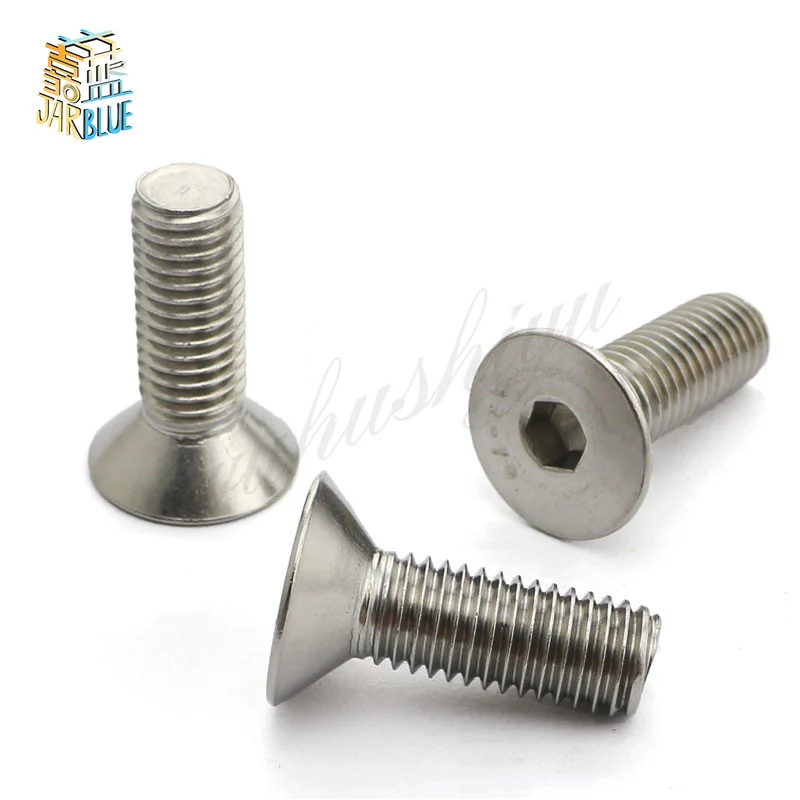 

50Pcs DIN7991 GB70.3 ISO10642 JISB1194 M2 M2.5 M3 M4 304 Stainless Steel Hexagonal Countersunk Screws Flat Head Screw