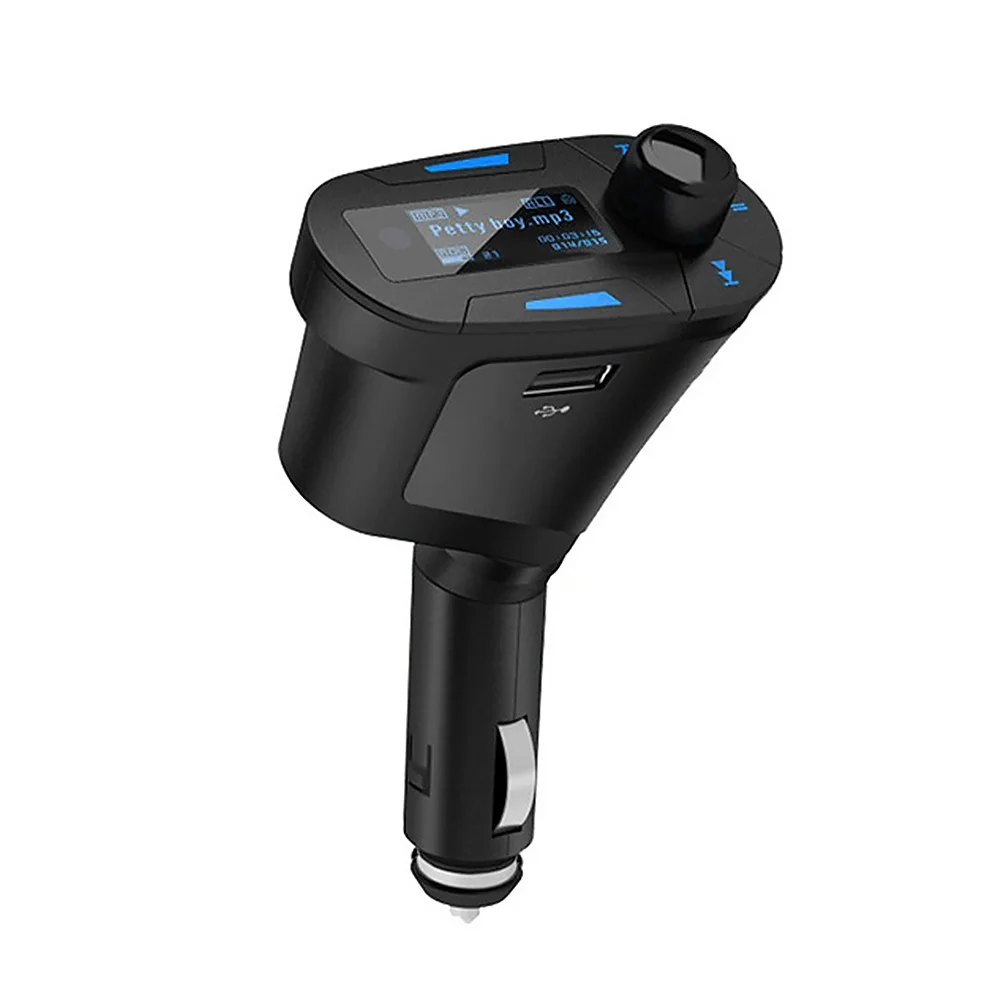 Синий Автомобильный MP3-плеер беспроводной музыкальный аудио USB ЖК-дисплей тип карты MMC Автомобильный комплект модулятор дистанционное управление fm-передатчик - Цвет: Синий