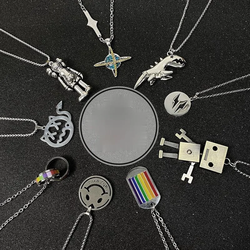 Ns Japanese and Korean Style Hip Hop Titanium Steel Necklace Simple Ins Cold Special-interest Design Pendant Couple Choker | Украшения и