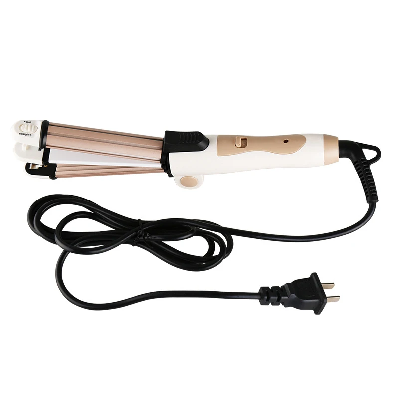 Kemei 3 in 1 Multifunction Hair Straightener Hair Curler Flat Iron Foldable Electric Hair Curling Iron Hair Styler Tools