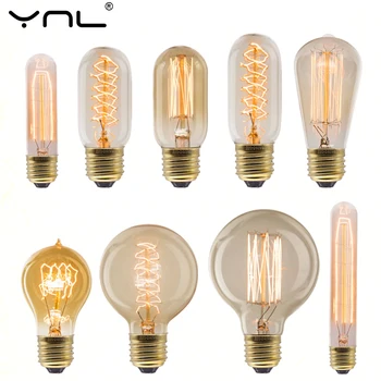 

Retro Edison Light Bulb E27 40W 220V Incandescent Ampoule Vintage Bulb Edison Lamp For Home Decor T10 T45 T185 G80 G95 ST64