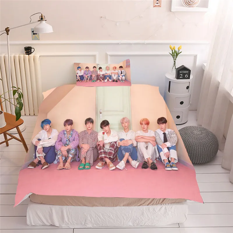 Bangtan Boys KPOP Bangtan Boys карта души Persona стеганые простыни наволочка 3 шт./компл. Чжон ку Джин SUGA мальчик с Luv FH66 - Цвет: Bangtan Boys