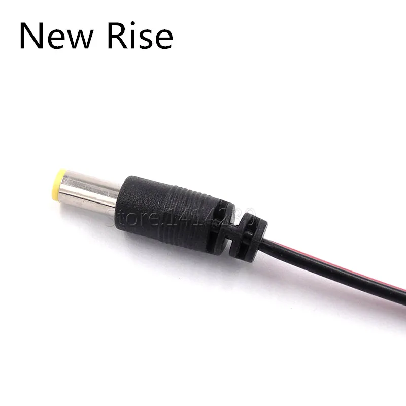 Alligator clip to 1 Male DC power plug connector adapter 20cm Wire DC 5.5*2.1mm Red black clips Crocodile test leads 1PC 2 alligator clips test leads