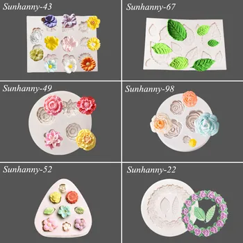 

Flower Silicone Molds Fondant Craft Cake Candy Chocolate Sugarcraft Ice Pastry Baking Tool Mould Silicone Candy Mold 3D mold