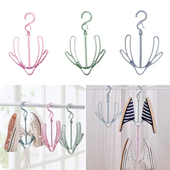

Multi-Function Wind-Proof Shoes Hanging Hook Foldable Shelf Shoe Hanger Balcony Shoe Drying Rack Stand Home Storage Holder Racks