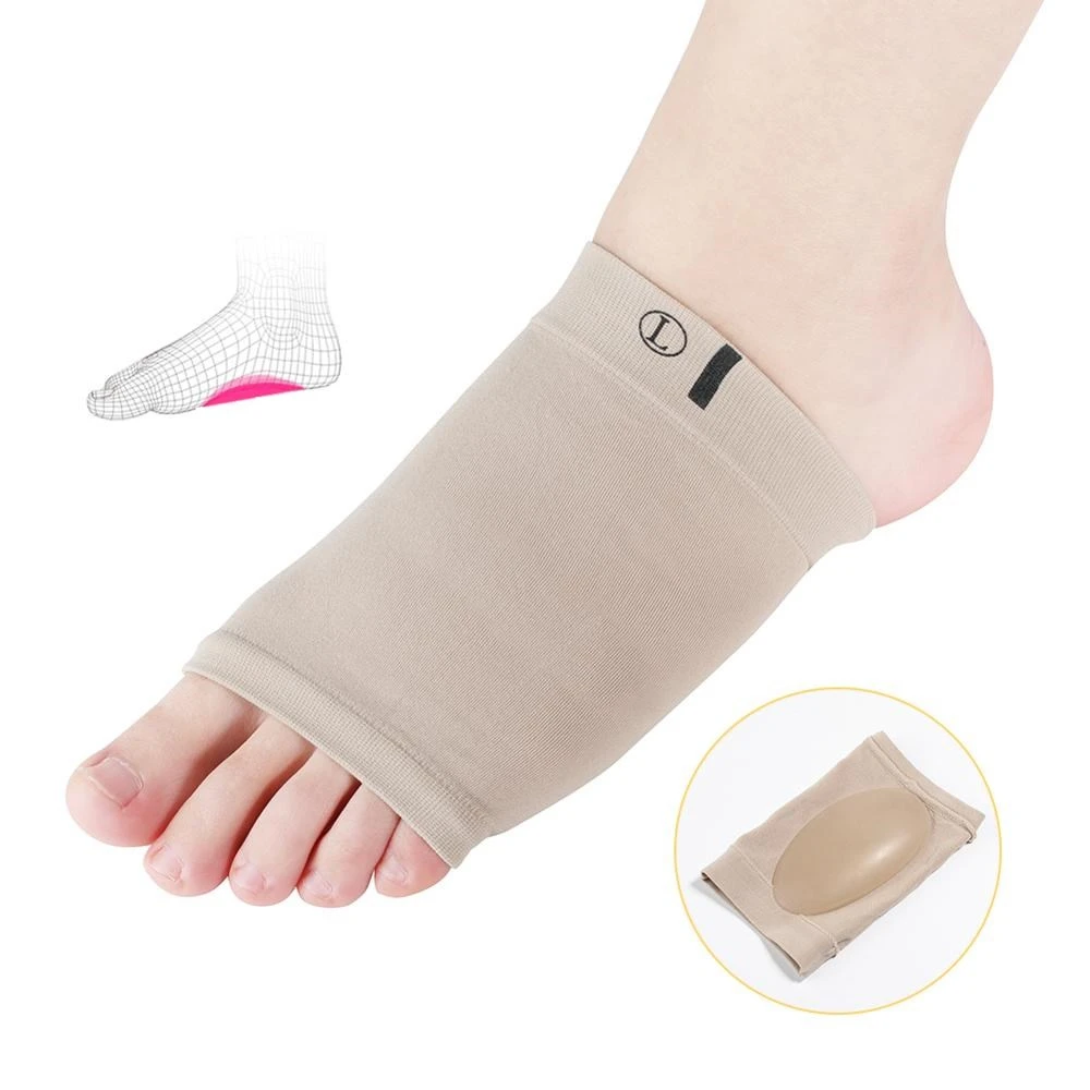 Silicone Gel Arches Orthotic Arch Support Socks Orthopedic Insoles Foot Brace Flat Feet Relieve