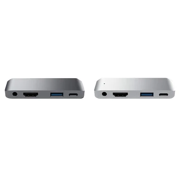 

USB C Hub with 3.5Mm o Jack 4K HDMI 5Gbps USB Port 18W Charging Multi Hub for 2018 IPad Tablet Laptop Desktop SmartPhone