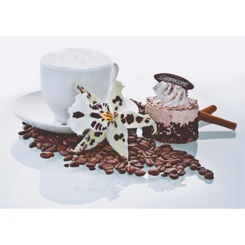 

Photo WallPaper for kitchen 1400* 980mm 4 sheets paper 150g/m2 cappuccino coffee к-060