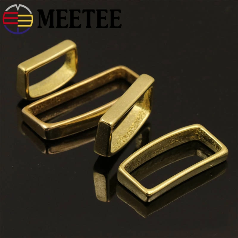 2 шт. Meetee 20 мм 25 32 40 пряжка для ремня из чистой меди латунные ремни петля