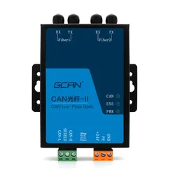 Canopen – Bus Can vers Hub Fiber optique, GCAN 208 2 Fiber de qualité industrielle, augmente le nombre de nœuds 