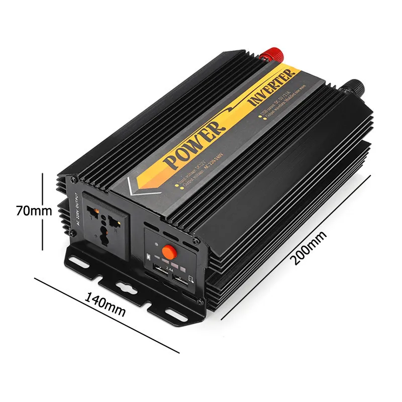 6000W Peaks Inverter 12V 220V USB Auto Modified Sine Wave Voltage ...