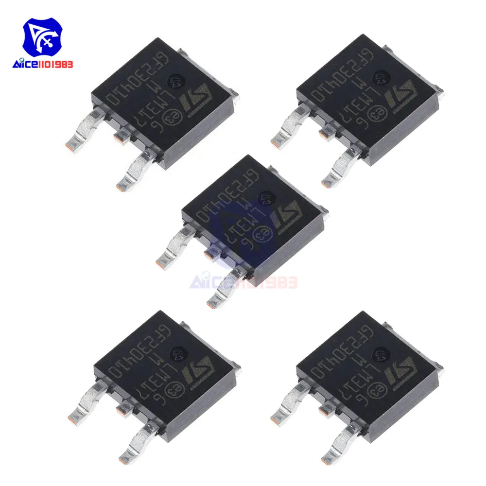 

diymore 5PCS/Lot IC Chips LM317MDT-TR LM317M TO-252 Regulator Adjustable 1.2V-37V Original Integrated Circuits