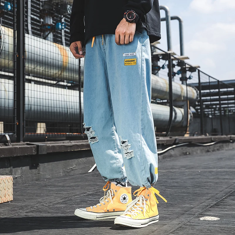 Новинка, лаконичный стиль, Цветные Лоскутные, с дырками, процесс стирки ...