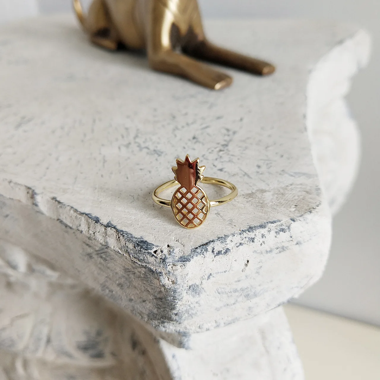 925 Sterling Silver European Simple Fruit Pineapple Leaf Malt Ring Women Classic Fashion Party Jewelry Girlfriend Gift - Image 4