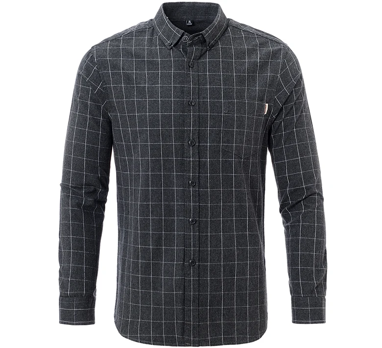 Повседневная мужская рубашка в клетку Camisas Masculina с длинным рукавом, дышащая, классический дизайн