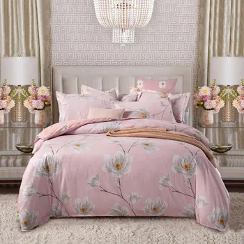 

Thumbedding Floral Bedding Set King Size Sweet Elegant Pink Duvet Cover Girls Queen Full Twin Single Unique Design Bed Set