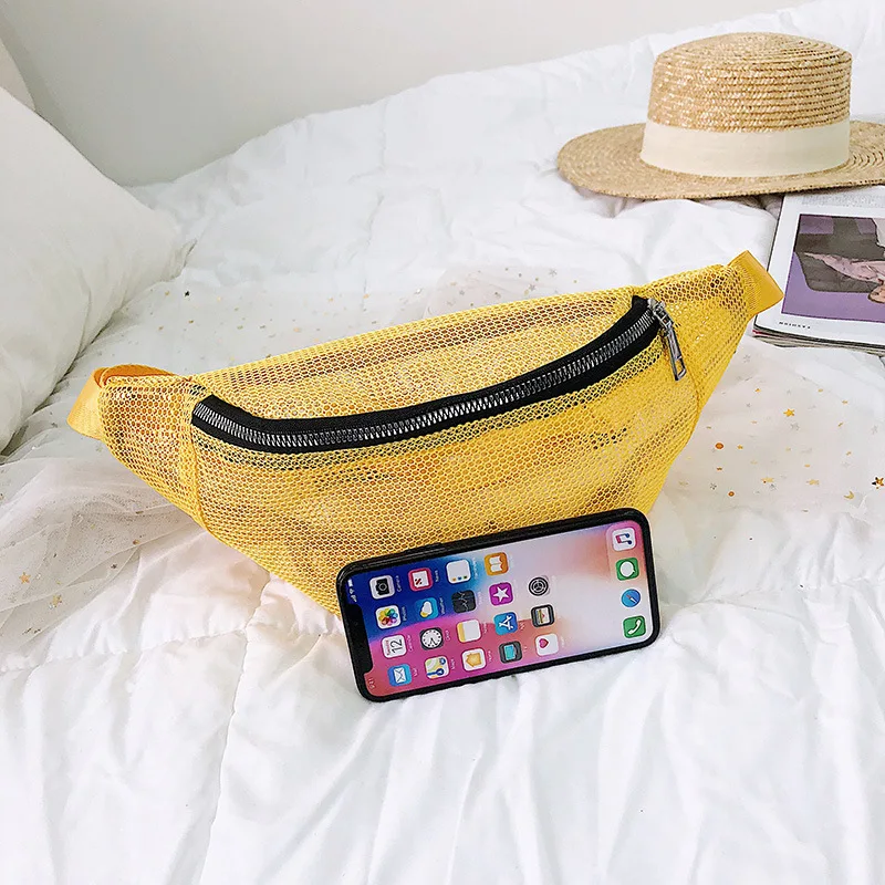 

Women's Wallet Customizable 2019 Summer New Arrival INS Fashion Mesh Transparent Wallet Korean-style Shoulder WOMEN'S Bag