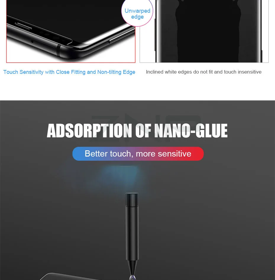 ZNP 25D УФ закаленное стекло для samsung Galaxy S10 S9 S8 Plus S10E Защитная пленка для экрана для samsung Note 9 8 S7 Edge стекло