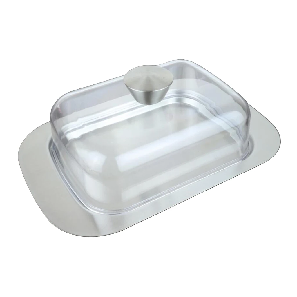 Kitchen Craft Traditional Stainless Steel Covered Butter Dish Lid With Knob