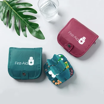 

Moisture-proof Pill Box Pills Organizer Case Drug Storage Box Pillbox Travel Medicine Bag Emergency First Aid Kit Dropshipping