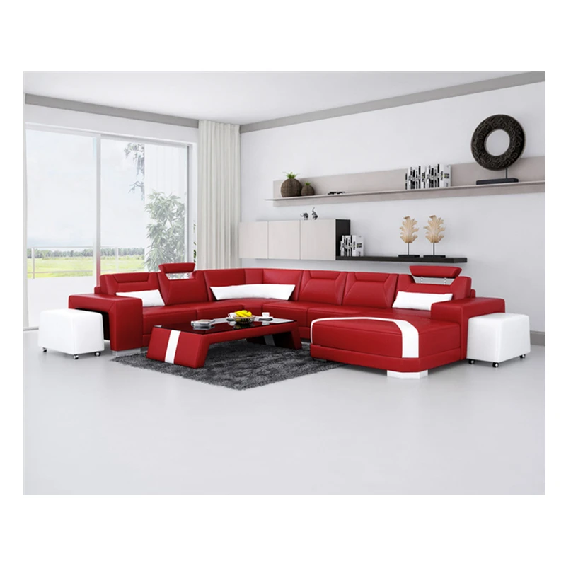 Итальянский дизайн, стильный секционный диван из натуральной кожи, современный угловой диван для гостиной