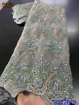 

NIAI African Lace Fabric Embroidered Nigerian Lace Fabrics For Wedding 2020 High Quality French Handmade Lace Fabric XY3277B-3