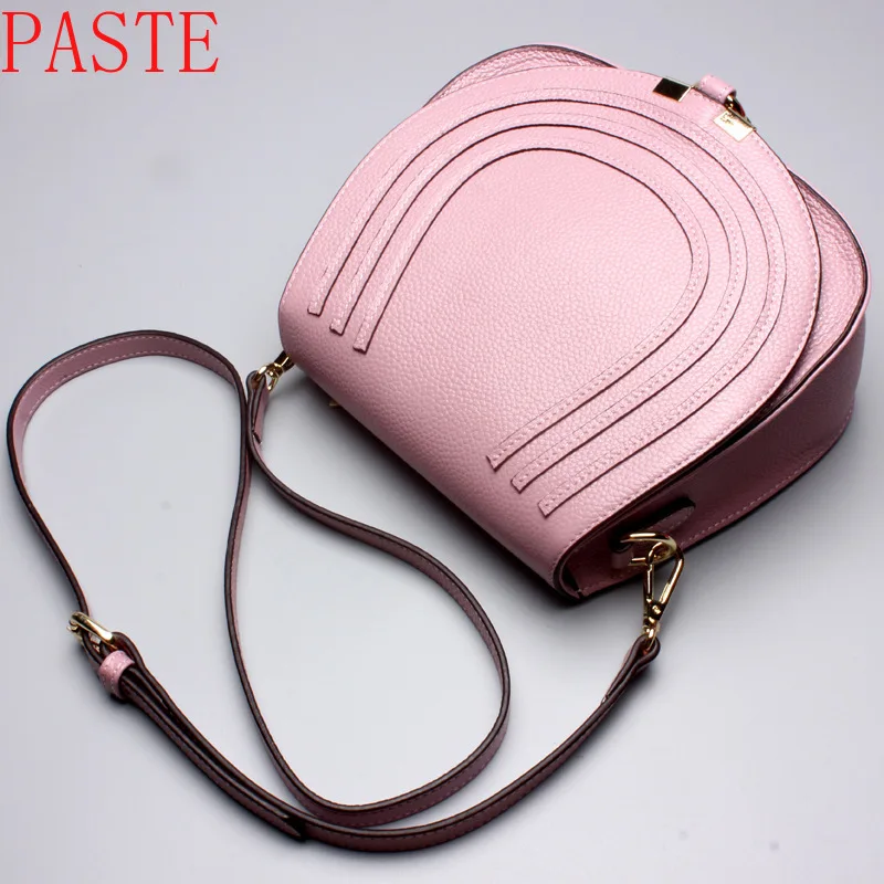Online 2017 schöne Mädchen Rindsleder Kleine Umhängetasche Tasche Frauen Messenger Taschen Echtes Leder Dame Tasche Berühmte Marke frauen Schulter Tasche