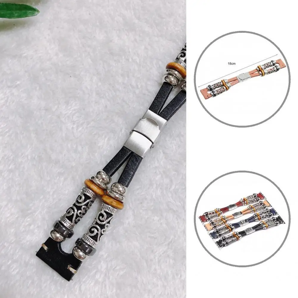 Большой винтажный металлический ремешок унисекс с орнаментом практичный для