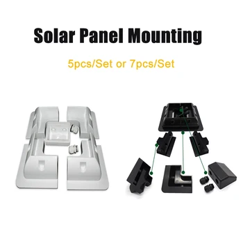 Soportes de montaje de Panel Solar, 5/7 Uds., negro/blanco ABS, conjunto de marco y pasa cable Campervan, montaje de techo para soporte Solar 1