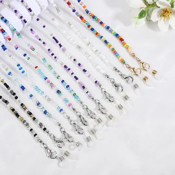 

Fashion Eyeglass Chain Mask Chains Retro Colorful Beads Sunglasses Langards For Women Eyewear Cord Holder Neck Strap Rope