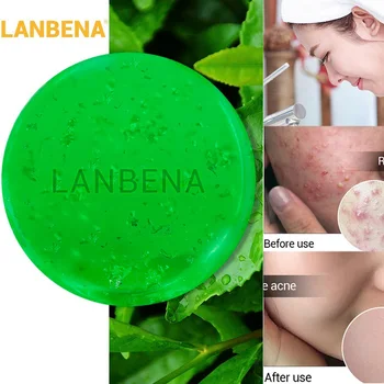 

LANBENA Tea Tree Handmade Soap Essential Oil Moisturizing Deep Cleansing Oil Control Acne Treatment Remover Blackhead Face Care