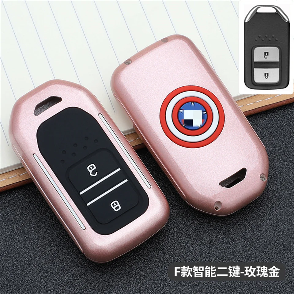 Custodia a 2 pulsanti per auto in fibra di carbonio per Honda Crv Civic Crad V Accord Pilot 2017 2016 2015 accessori portachiavi - Hc0964388c77a4ba2bf4ff4cba1faa71aG