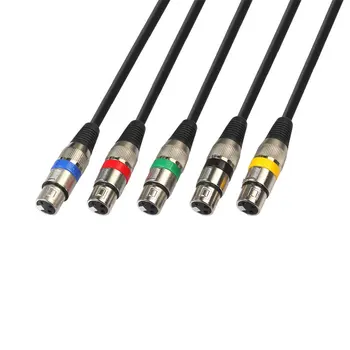 

5Pcs/Set 1.8M/3M Xlr Cables Male To Female 3Pin Jack Audio Cable For Audio Mixer Amplifier Cable Microphone Audio Cord