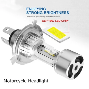 

1 PCS H4 Motorcycle LED Headlight Bulbs H4 Hi-Lo 25W 6000K Moto Light CSP Chips Scooter Accessoire Motobike LED Head Lamp