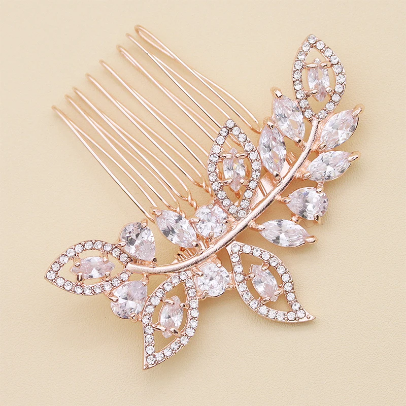 rose gold hair comb