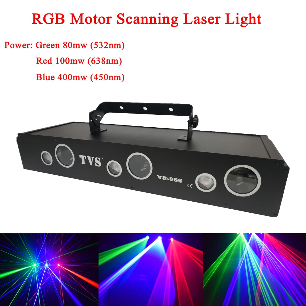 Show Time RGB Motor Scanning Laser Beam Light DMX DJ Dance Bar Coffee Xmas Home Party Disco Effect Lighting Light System Show