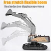 Realistic Simulation RC Excavator 680 Degree Rotation 22-CH Alloy Bucket Flexible Boom LED Light 30Mins Endurance Alloy RC Truck 3