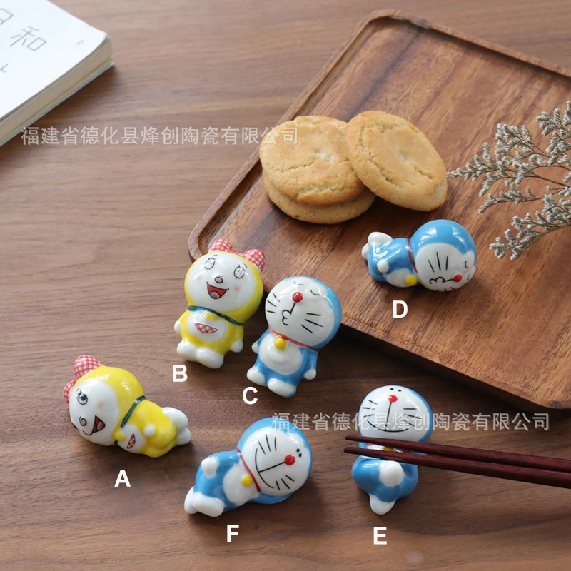 1 шт японские продукты мультфильм синий толстый кот палочки для еды керамические дома