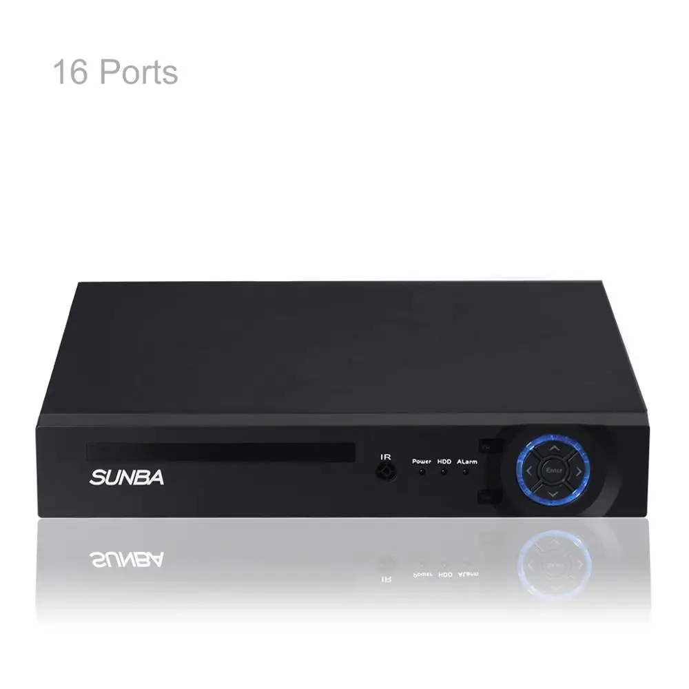 

SUNBA NVR 1080p HD ONVIF 16 Ports H.265 Network Camera Digital Video Recorder