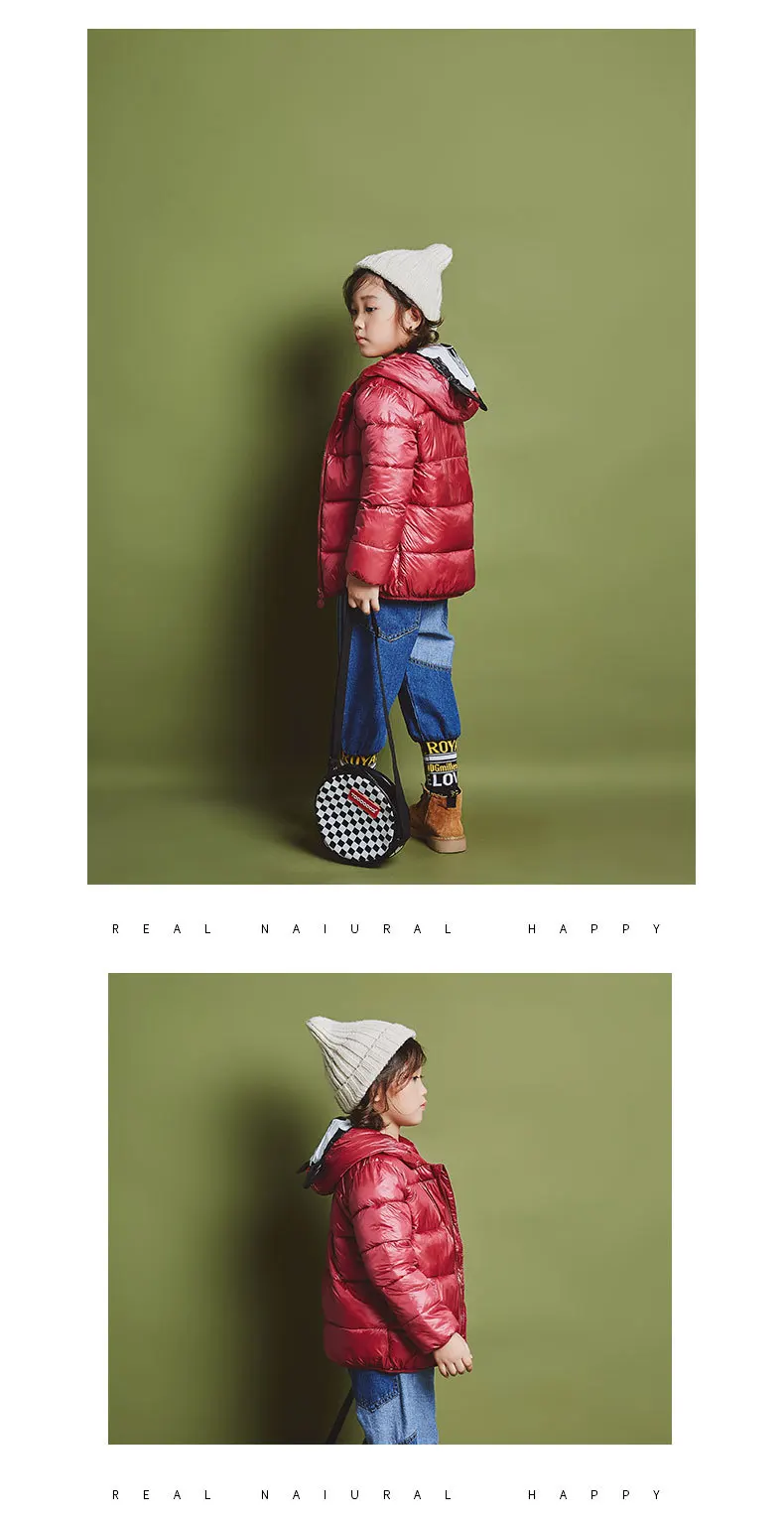 Модные зимние пуховики для мальчиков и девочек; детская одежда с капюшоном и милым Микки; детская одежда; верхняя одежда