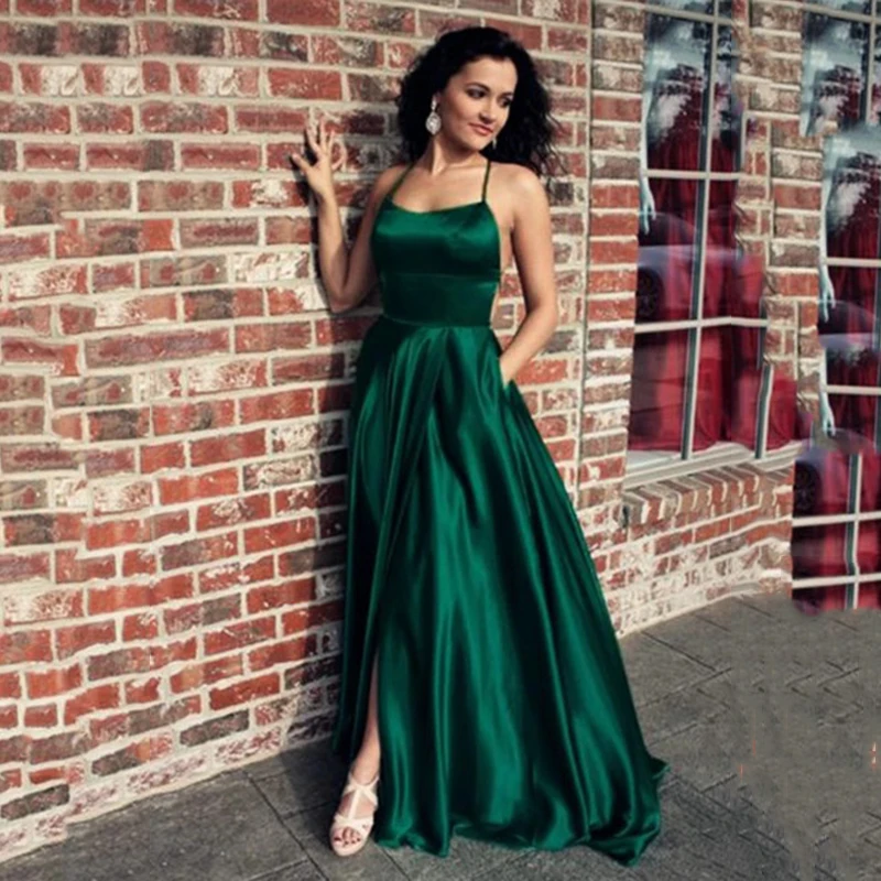 Длинное платье для выпускного вечера, Vestido de Festa, открытая спина, длина до пола, вечерние платья, платье трапециевидной формы для выпускного вечера, es Robe De Soiree
