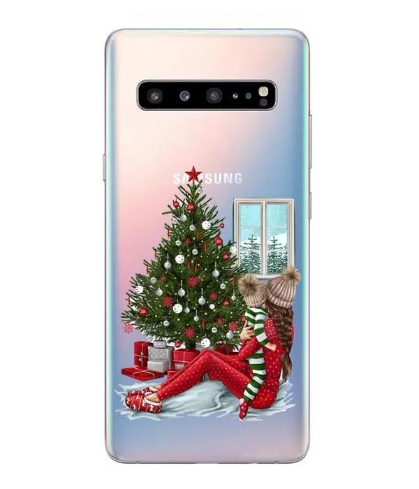 Мультяшный Рождественский чехол для samsung Galaxy S10 Lite S10 Plus, мягкий чехол для телефона с Санта Клаусом для samsung S6 S7 Edge S8 S9 Plus, чехол