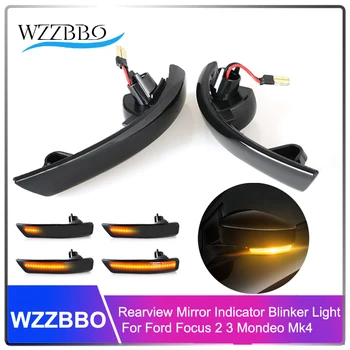

2pcs Dynamic Turn Signal Light LED Side Wing Rearview Mirror Indicator Blinker Light for Ford Focus Mk2 Mk3 Mondeo Mk4