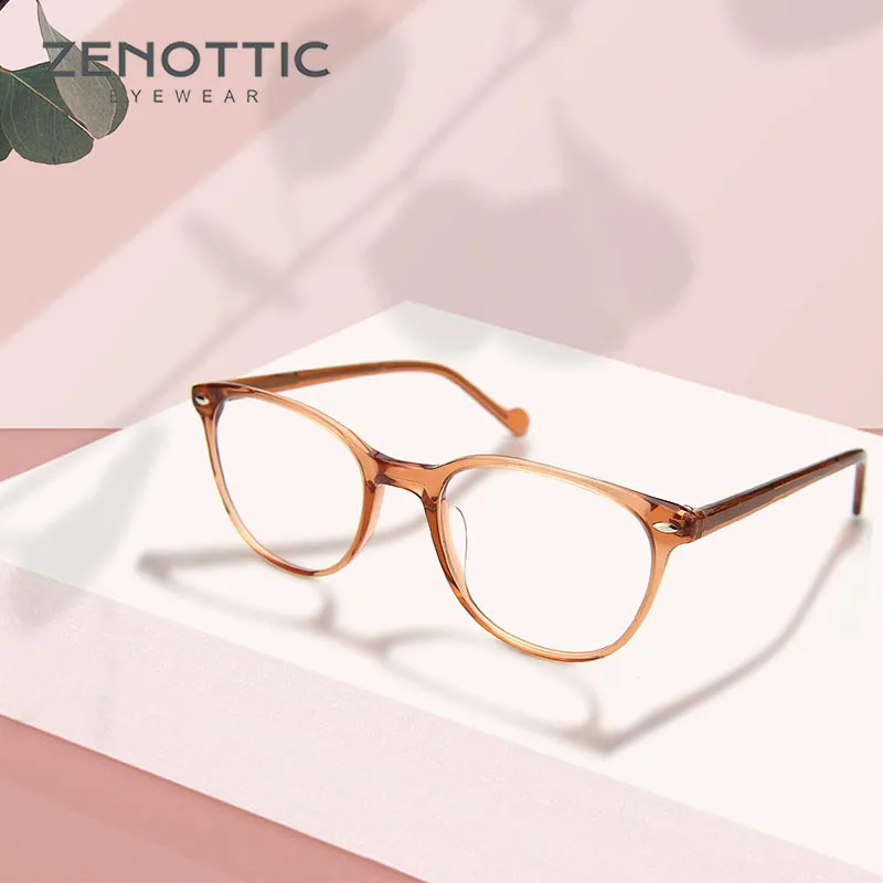 

ZENOTTIC Super Light Glasses Frames Women Retro Optical Eyeglasses Myopia Prescription Eyewears Frames BT3015