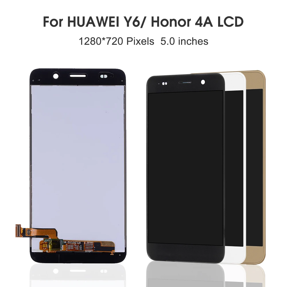 

5.0'' For Huawei Honor 4A LCD Screen SCL-L01 SCL-L21 SCL-L04 Honor Y6 LCD Display Touch Screen Digitizer Sensor Assembly Frame